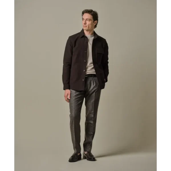 Profuomo Overshirt PPWF30001e h2 Dark Brown