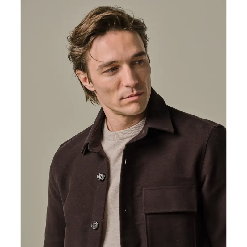 Profuomo Overshirt PPWF30001e h2 Dark Brown