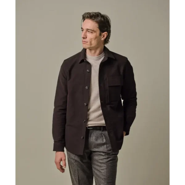 Profuomo Overshirt PPWF30001e h2 Dark Brown
