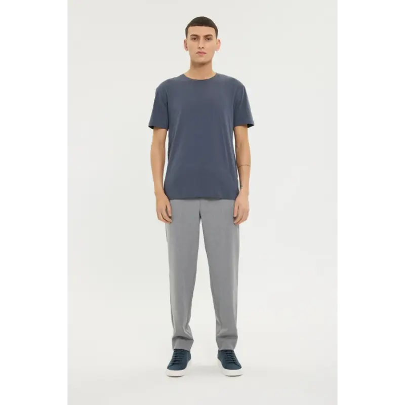 Plain_CARRYOVER_30970-mid-grey-melange_40781 Plain Broek Theo 40781 805 Mid Grey Melange