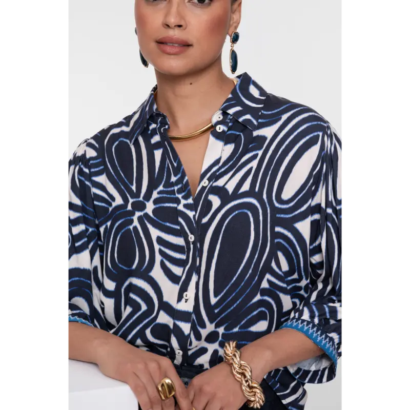 Geisha-Fashi_summer-2026_718_63250-20_3 Geisha Blouse 63250-20 718 Donker blauw