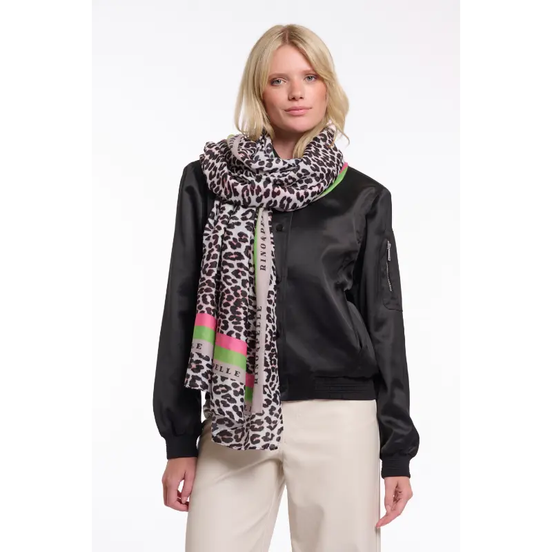 Rino&Pelle_SS26_8980_Klaartje.7002621 Rino & Pelle Sjaal Klaartje 7002621 8980 Leopard