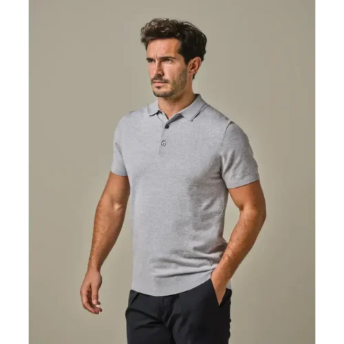 Profuomo Luxury Basic Polo PP2D00001b Licht Grijs