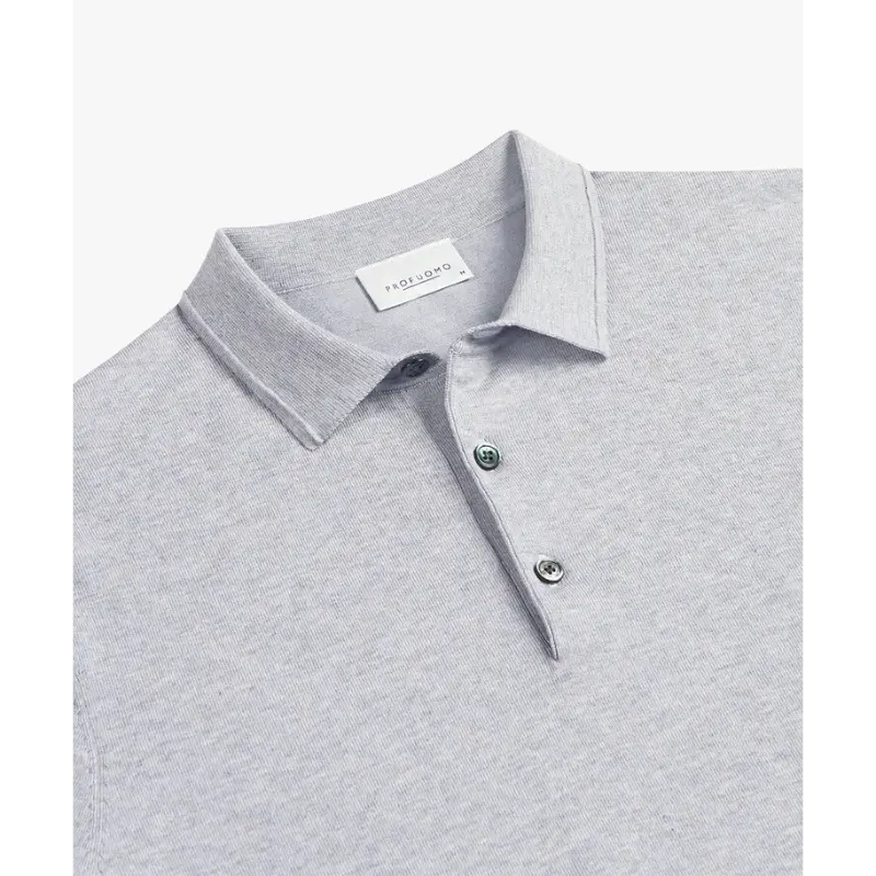 pp2d00001b-5 Profuomo Luxury Basic Polo PP2D00001b Licht Grijs
