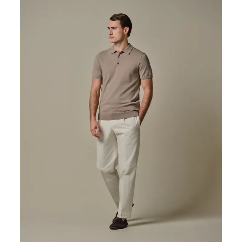 pp2d00001c-1 Profuomo Luxury Basic Polo PP2D00001c Beige
