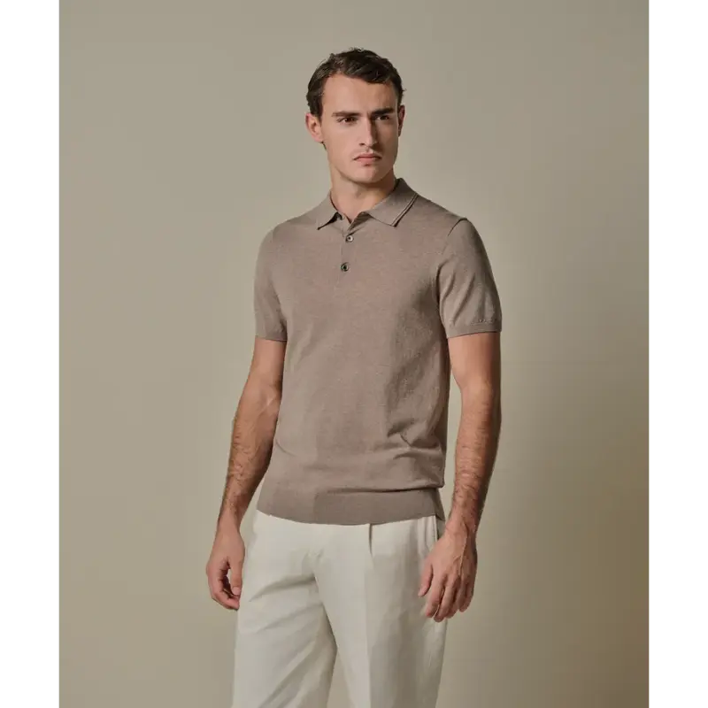 pp2d00001c-3 Profuomo Luxury Basic Polo PP2D00001c Beige