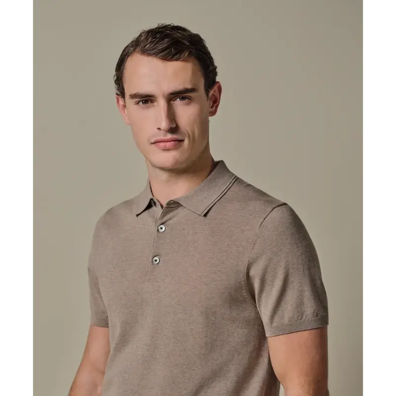 pp2d00001c-4 Profuomo Luxury Basic Polo PP2D00001c Beige
