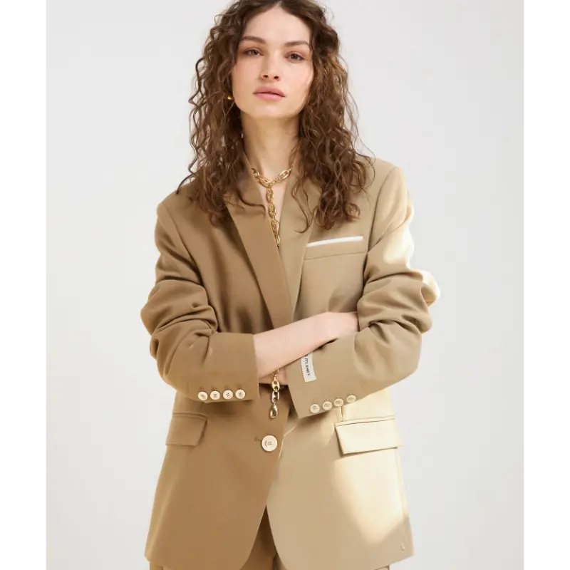 suus-hoodie_khaki-light-camel_jv-2512-0305-602_spring-26-drop-0_add_403 Josh V Blazer Suus JV-2512-0305 602 Khaki/Light Beige