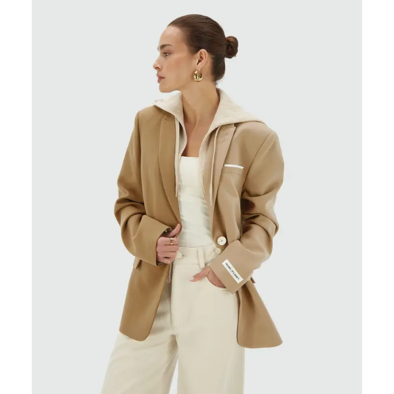 suus-hoodie_khaki-light-camel_jv-2512-0305-602_spring-26-drop-0_bm_110 Josh V Blazer Suus JV-2512-0305 602 Khaki/Light Beige