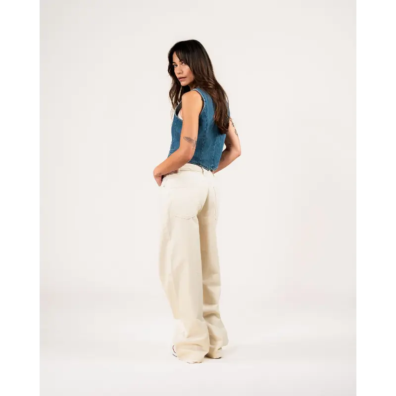 25105208 lucy loose off-white 463 ecru07 Kuyichi Jeans Lucy Loose 25105208 463 Ecru