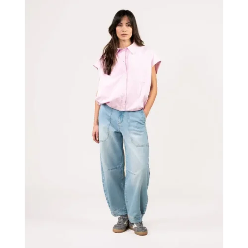 26105216 jane blauw 251 light blue2 Kuyichi Jeans Jane Barrel 26105216 251 Light Blue