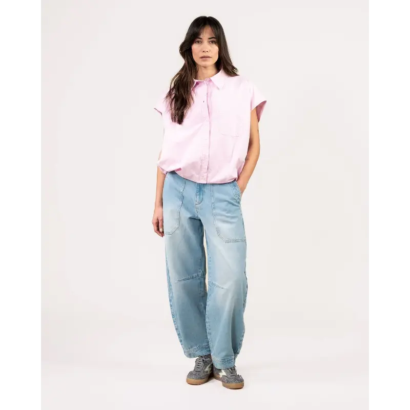 26105216 jane blauw 251 light blue2 Kuyichi Jeans Jane Barrel 26105216 251 Light Blue