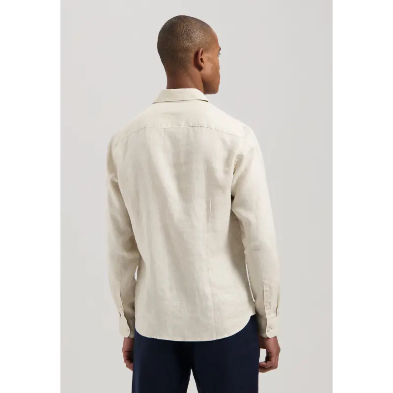 303710 Sand Melange3 Dstrezzed Overhemd Jagger 303710 253 Sand Melange