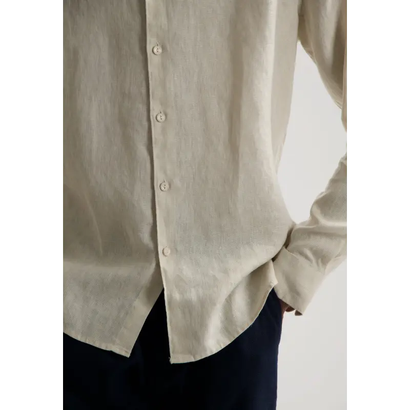 303710 Sand Melange4 Dstrezzed Overhemd Jagger 303710 253 Sand Melange