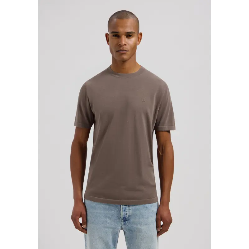 420024 Grey Brown2 Dstrezzed T-Shirt Zeke 420024 216 Grey Brown