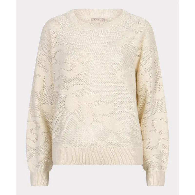 EsQualo_Spring-2026_165_SP26.02001 Esqualo Sweater SP26.02001 165 Natural