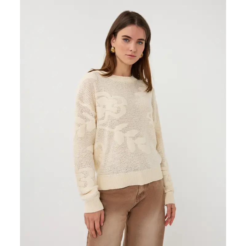 EsQualo_Spring-2026_165_SP26.02001_6 Esqualo Sweater SP26.02001 165 Natural