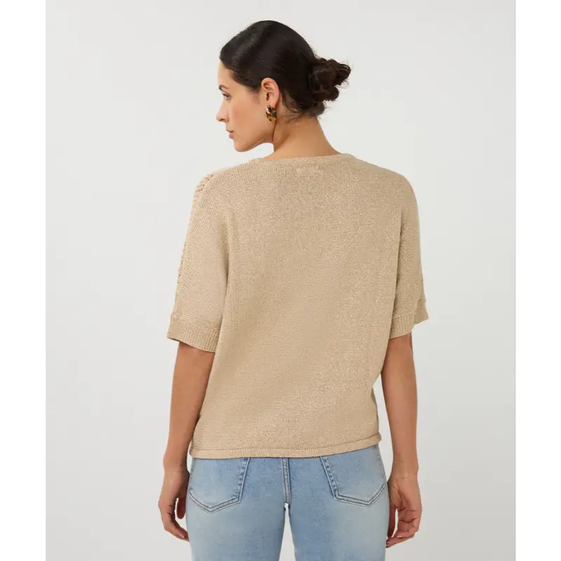 EsQualo_Spring-2026_168_SP26.02017_8 Esqualo Top SP26.02017 168 Light Sand