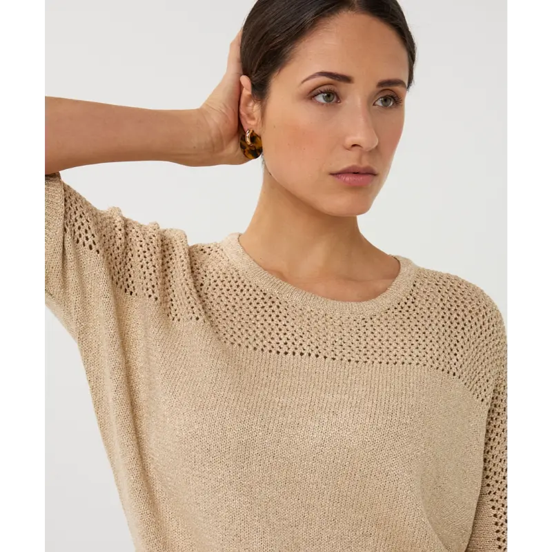 EsQualo_Spring-2026_168_SP26.02017_9 Esqualo Top SP26.02017 168 Light Sand