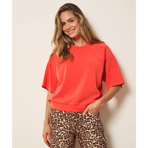 Esqualo Sweater SP26.05007 479 Chili Red