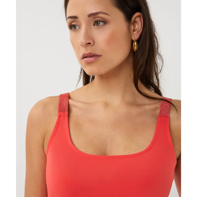 EsQualo_Spring-2026_479_SP26.30010_7 Esqualo Top SP26.30010 479 Chili Red