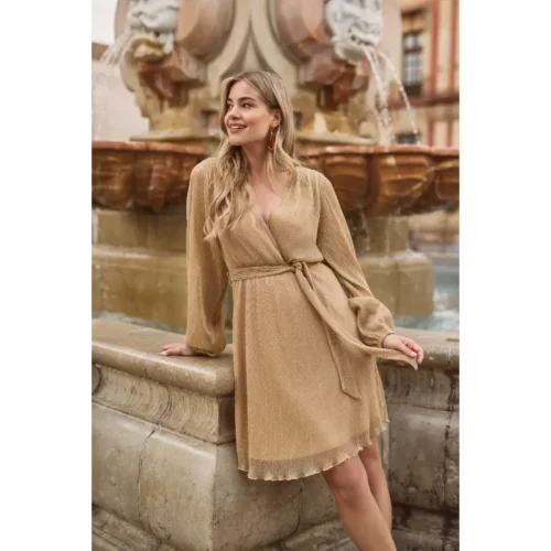 Freebird-Ico_spring_summer_2026_original_1-DALENA SS_DRESS_GOLD Freebird Jurk Dalena 2147 Gold