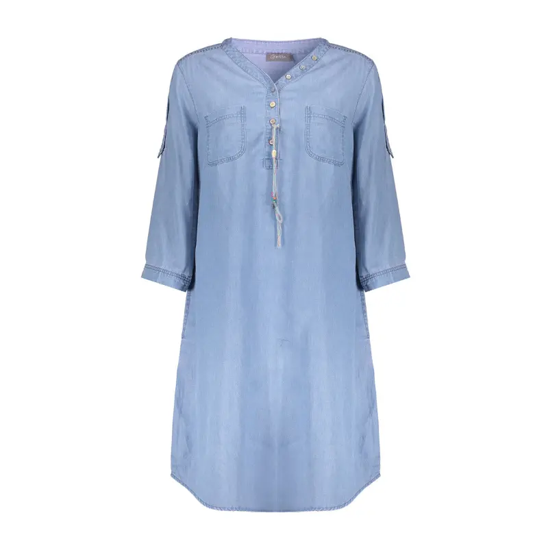 Jet Blauw3 Geisha Jurk Jet 830 Bleached Denim