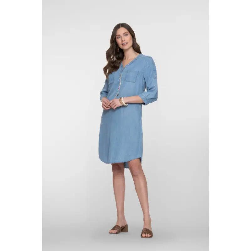 Jet Blauw7 Geisha Jurk Jet 830 Bleached Denim