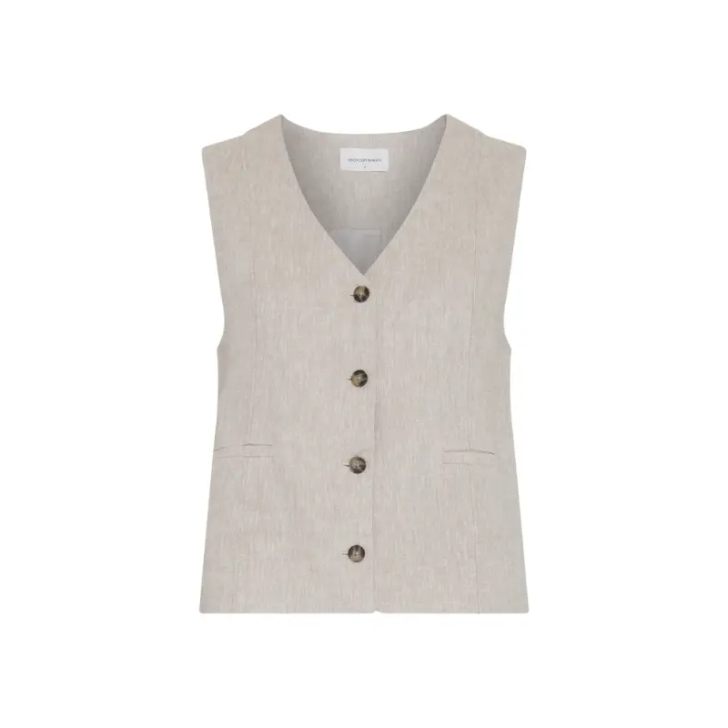 MSCH-Copenha_spring_summer-2026_sand-melange_19897 Msch Copenhagen Gilet Mschviana 19897 Sand Melange