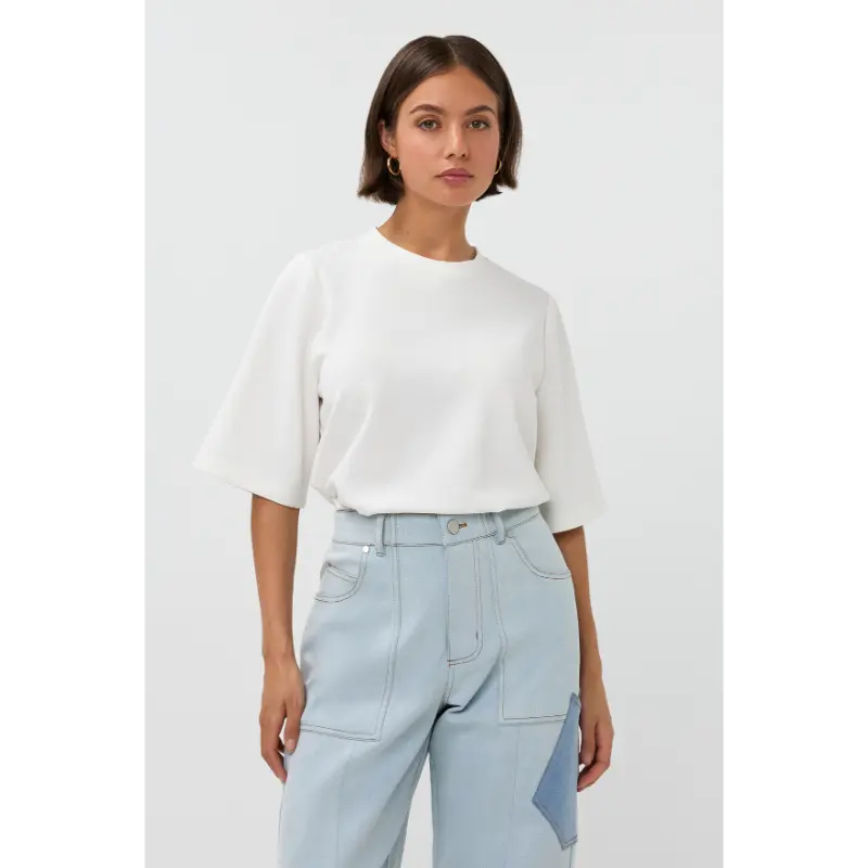 STUDIO-AMAYA_SpringSummer-2026_100_261-ST49 Studio Amaya T-Shirt Lilly 261-st49 100 Wit