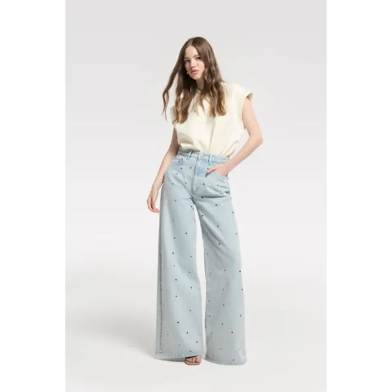 h-cs26m02 Vintage Blue2 Homage Jeans Palazzo H-CS26M02 Vintage Blue