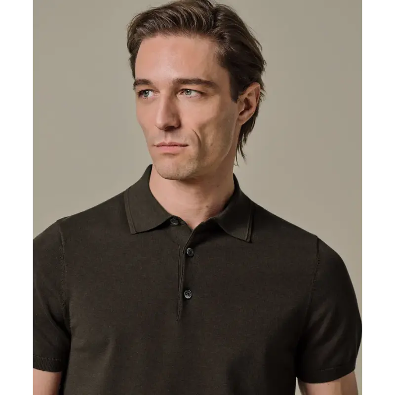ppxd10007a-4 Profuomo Polo PPXD10007a Dark Brown
