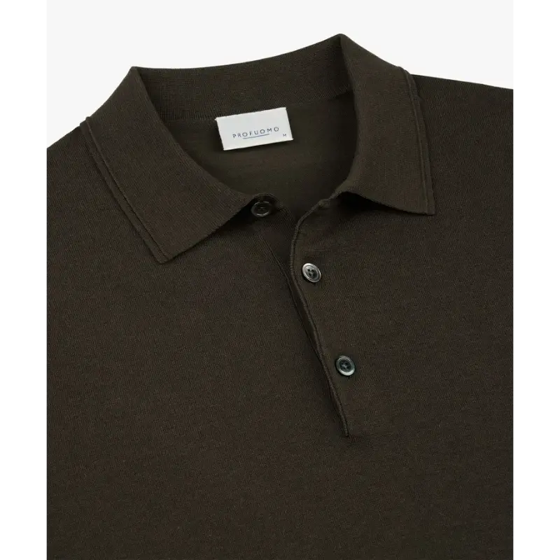 ppxd10007a-6 Profuomo Polo PPXD10007a Dark Brown
