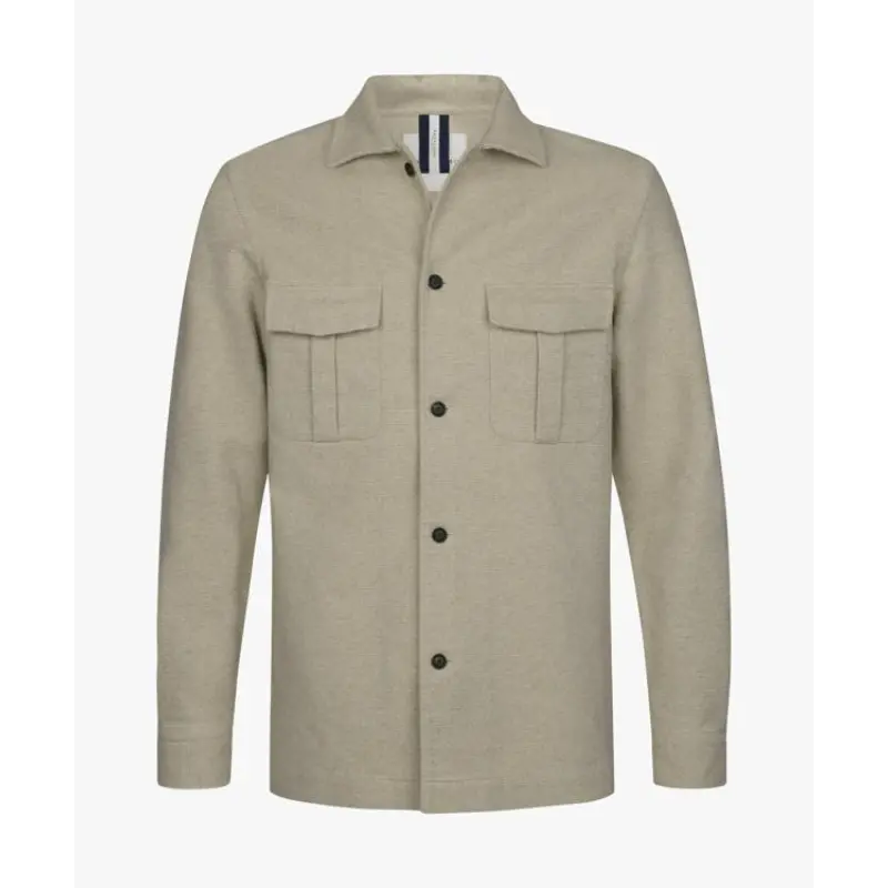 ppxf10002a-1 Profuomo Overshirt PPXF10002a Zand
