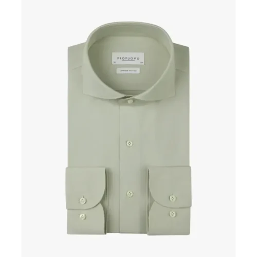 Profuomo Japanese Knitted Overhemd PPXH10032e Licht Groen
