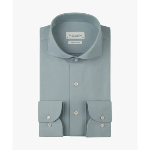 Profuomo Japanese Knitted Overhemd PPXH10032h Blauw