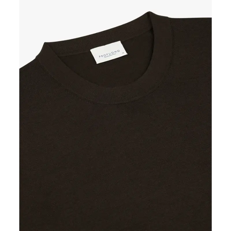 ppxt10009b-5 Profuomo T-Shirt PPXT10009b Dark Brown