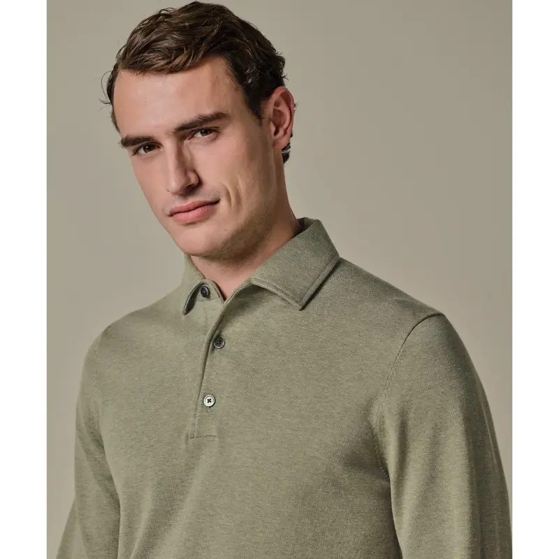 profuomo-ppxj10005d-green-groen-one-piece-polo-lan (1) Profuomo Luxury Basic Polo PPXJ10005d Groen