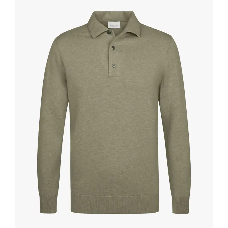 profuomo-ppxj10005d-green-groen-one-piece-polo-lan.1 Profuomo Luxury Basic Polo PPXJ10005d Groen