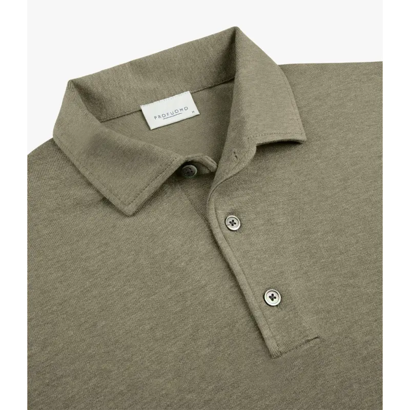profuomo-ppxj10005d-green-groen-one-piece-polo-lan Profuomo Luxury Basic Polo PPXJ10005d Groen