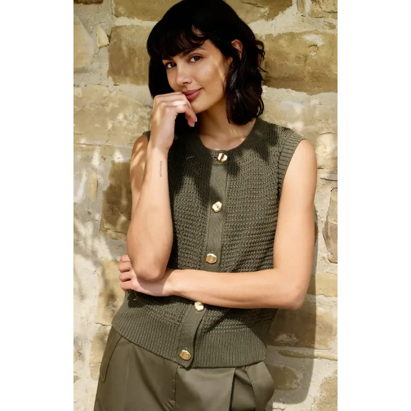 01-010153-60401 Yaya Vest 01-010153-604 99065 Groen