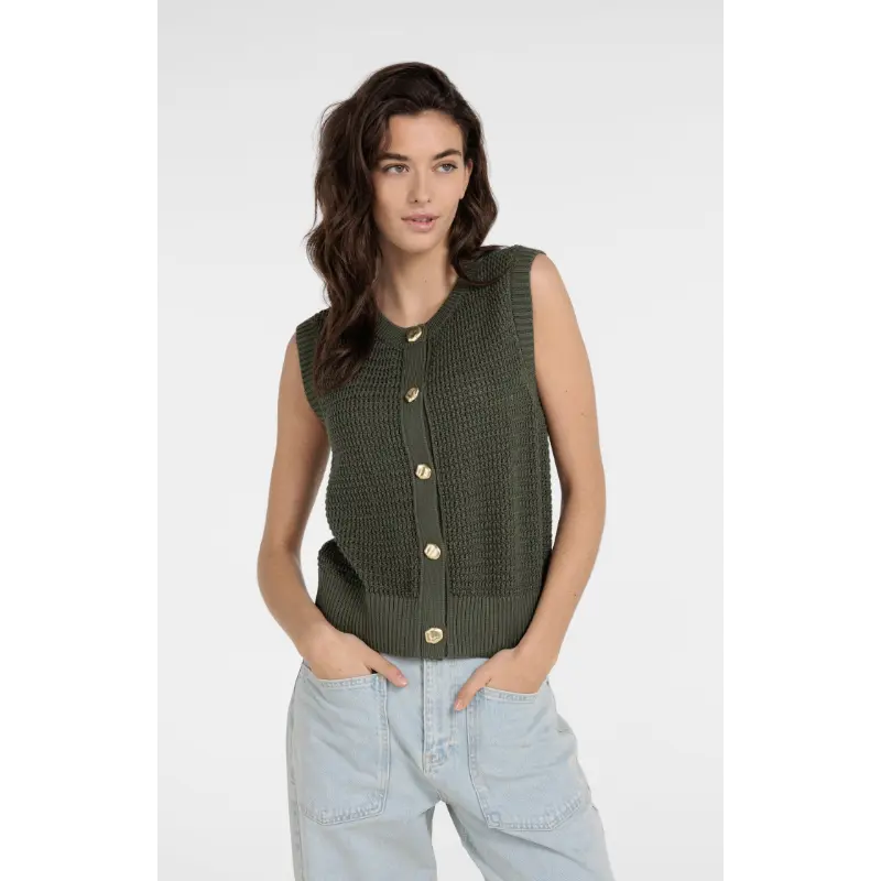 01-010153-60404 Yaya Vest 01-010153-604 99065 Groen
