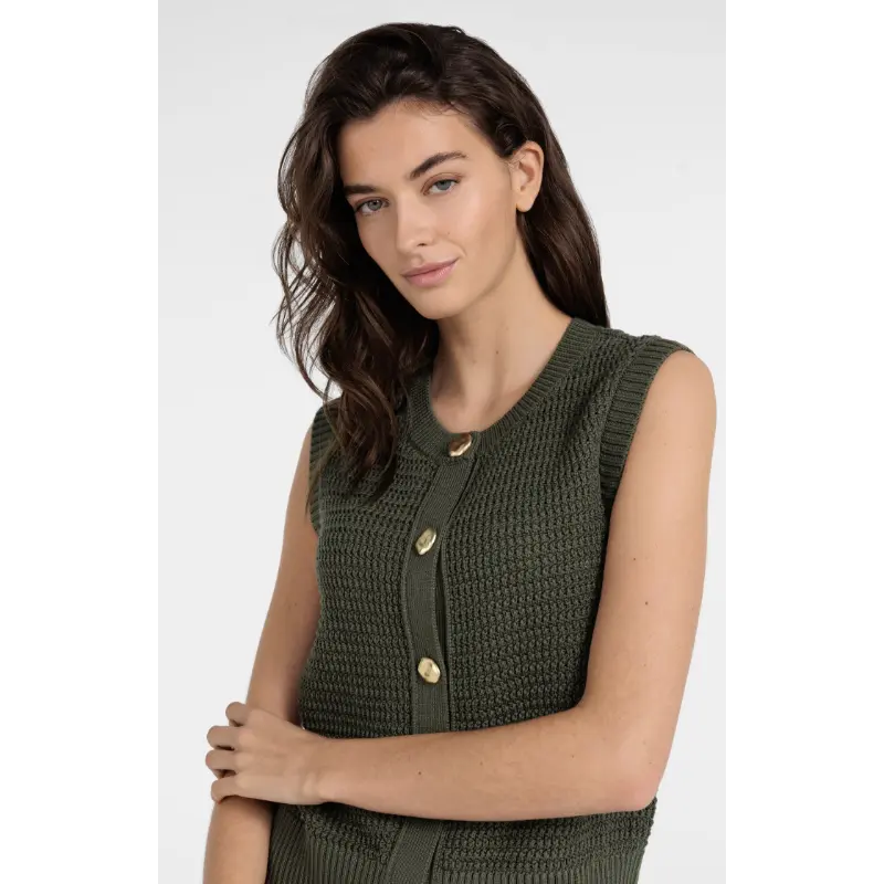 01-010153-60406 Yaya Vest 01-010153-604 99065 Groen
