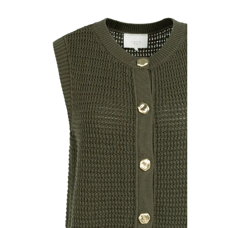 01-010153-60410 Yaya Vest 01-010153-604 99065 Groen