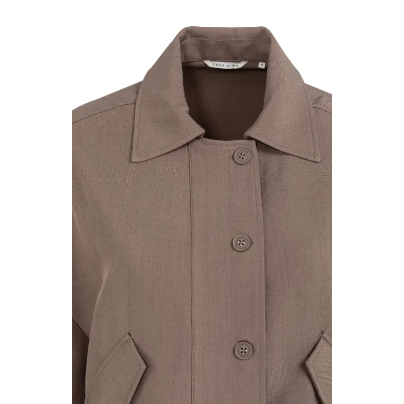 01-201206-60310 (1) Yaya Blouse 01-201206-603 81312 Taupe