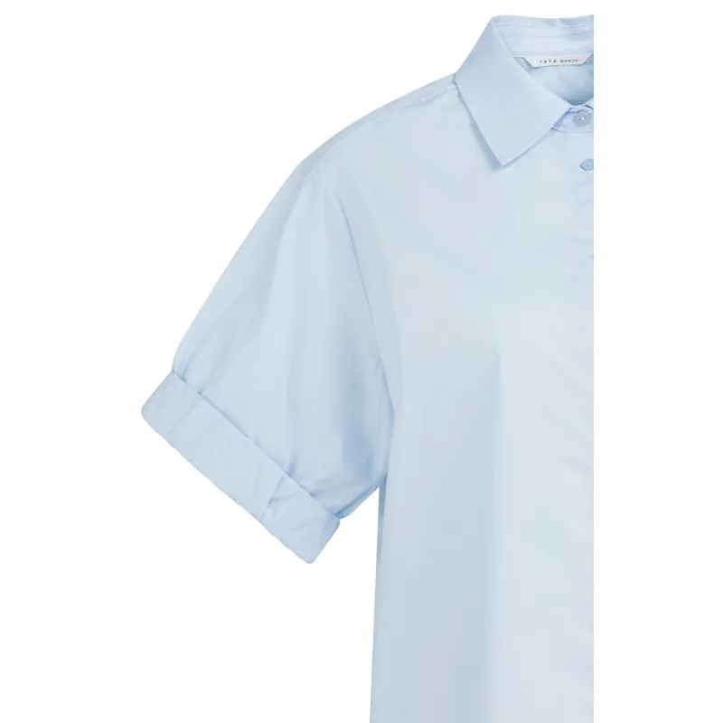 01-201207-6038 (1) Yaya Blouse 01-201207-603 99048 Licht Blauw
