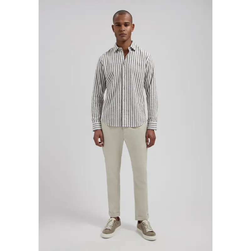 303928 Dark Brown5 Dstrezzed Overhemd Philip 303928-SS26 799 Dark Brown