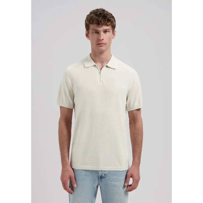 421014-ss2602 Dstrezzed Polo Pettar 421014-SS26 107 Silver Birch