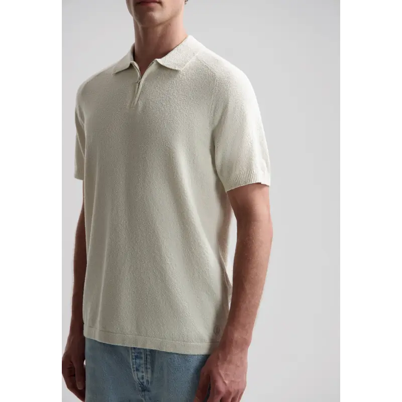 421014-ss2604 Dstrezzed Polo Pettar 421014-SS26 107 Silver Birch