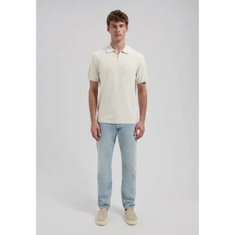 421014-ss2605 Dstrezzed Polo Pettar 421014-SS26 107 Silver Birch